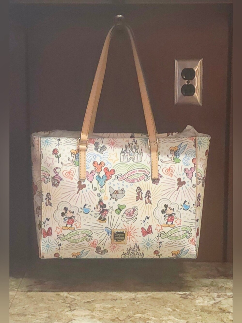 Disney x Dooney & Bourke Cream Disney Parks Character Tote